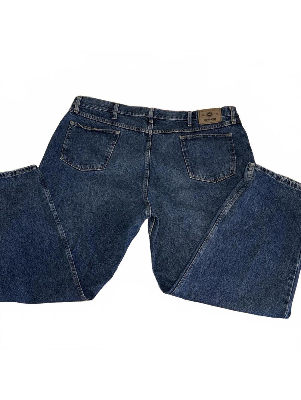 Wrangler Relaxed Fit Classic Blue Denim Mens Jeans W 44 L 30 WorK Casual Pants - Picture 4 of 7
